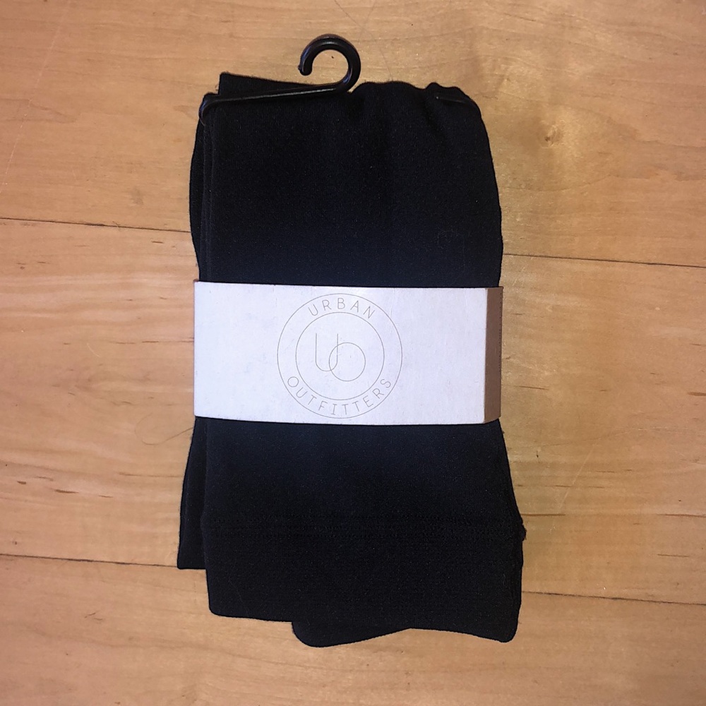UO Fleece-lined tights in black